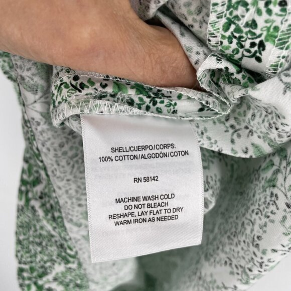 NWT Gal Meets Glam Emery Green Botanical Print Cotton Fit Flare Mini Dress 10 - Picture 7 of 13